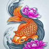 Koi Fish Art paint by numbers