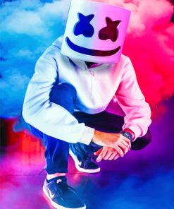 Marshmello Mask paint By Numbers