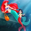 Mermaid Ariel And Kid paint by numbers