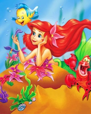 Mermaid Ariel paint by numbers