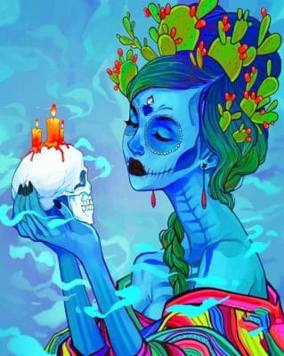 Mexican Witch paint by numbers