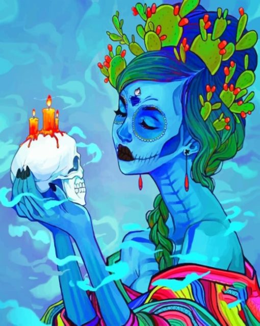 Mexican Witch paint by numbers