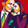 Michelle And Barack Obama paint by numbers