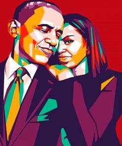 Michelle And Barack Obama paint by numbers