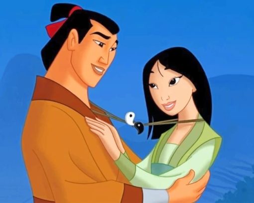 Mulan And Li Shang paint by numbers