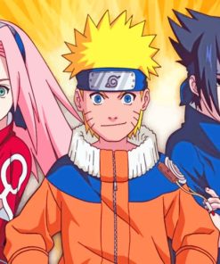 Naruto Kakashi And Sakura paint by numbers