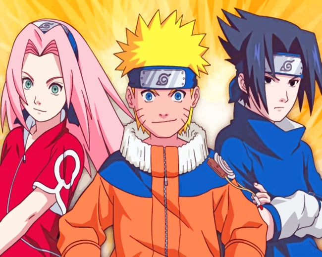Naruto Kakashi And Sakura paint by numbers