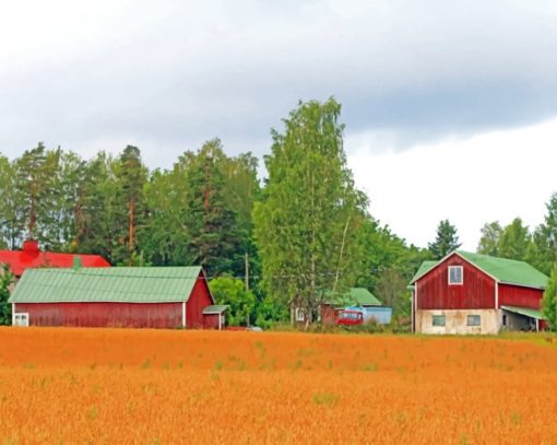 Nature Barns paint by numbers