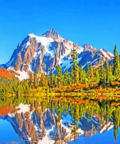 North Cascades National Park paint by numbers