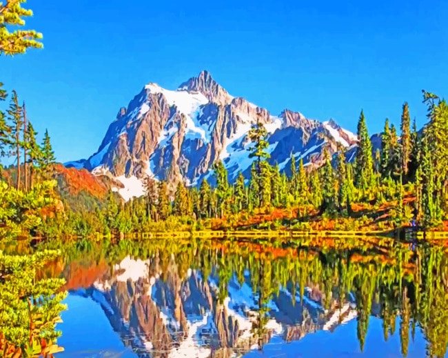 North Cascades National Park paint by numbers