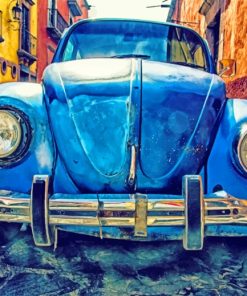 Old Blue Car paint by numbers