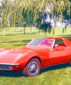 Old Chevrolet Corvette paint by numbers