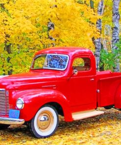 Old Red Pickup paint by numbers