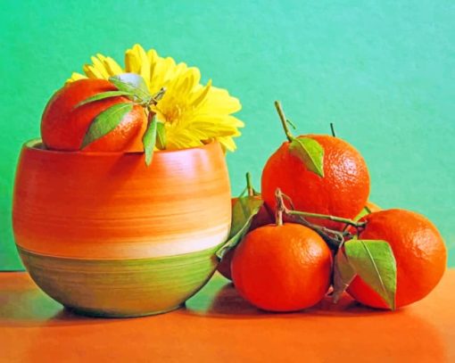 Orange Still Life paint by numbers