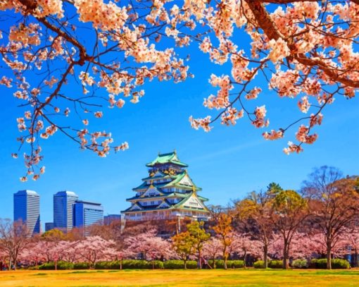 Osaka Castle Park paint by numbers