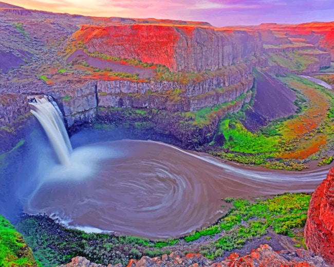 Palouse Falls paint by numbers