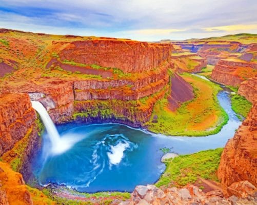 Palouse Falls State Park paint by numbers