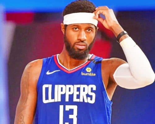 Paul George Clippers Player paint by numbers