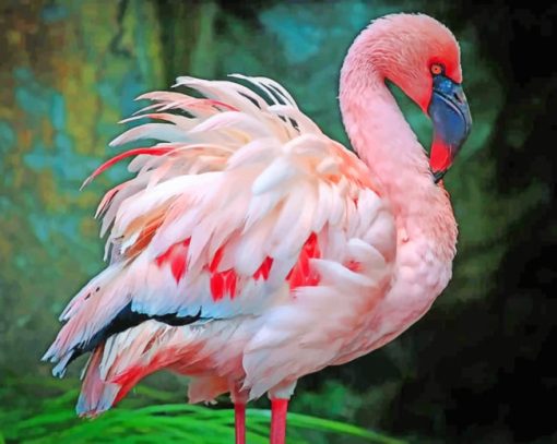 Pink Flamingo paint by numbers