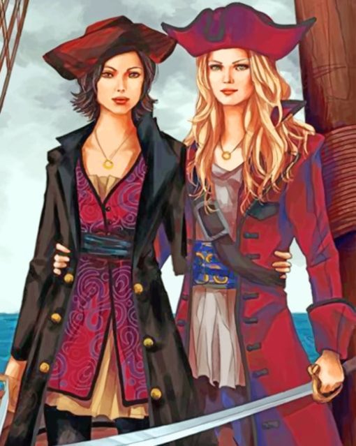 Pirate Girls paint by numbers