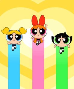 Powerpuff Girls Cartoon paint by numbers