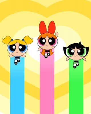 Powerpuff Girls Cartoon paint by numbers