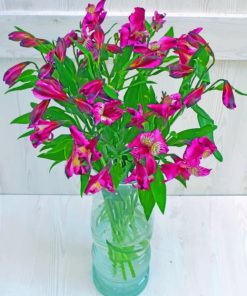 Purple Alstroemeria paint by numbers