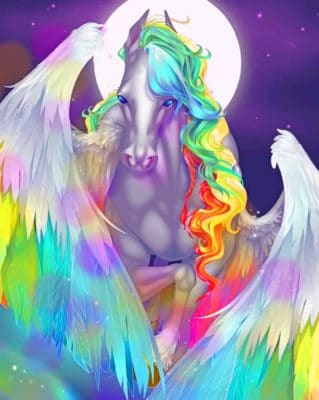 Rainbow Unicorn paint by numbers