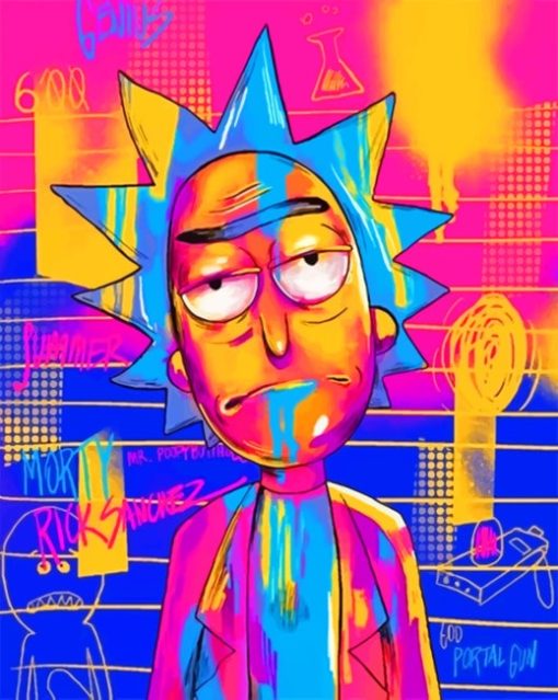 Rick Sanchez Pop Art paint by numbers