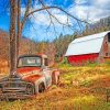 Rusty Truck In Farm paint by numbers