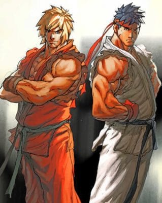 Street Fighter games paint by numbers