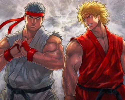 Ryu And Ken paint by numbers