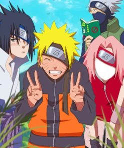 Sakura Team 7 paint by numbers