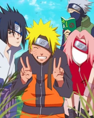 Sakura Team 7 paint by numbers