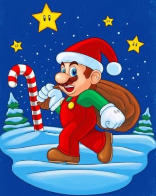 Santa Mario paint by numbers