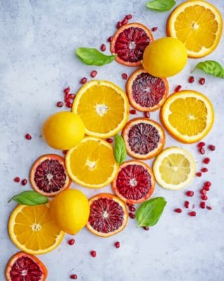 Sliced Lemons And Oranges paint by numbers