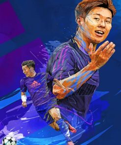 Son Heung Min Player paint by numbers