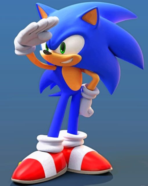 Sonic Hedgehog paint by numbers
