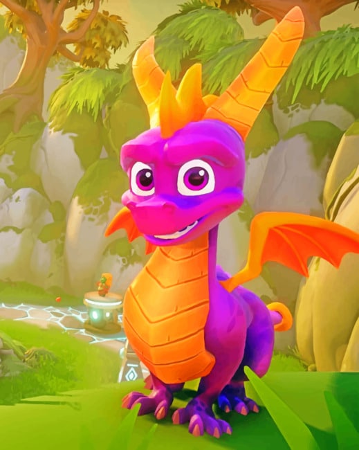 Spyro The Dragon paint by numbers