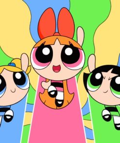 The Powerpuff Girls paint by numbers