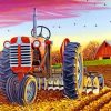 Tractor In Farm paint by numbers