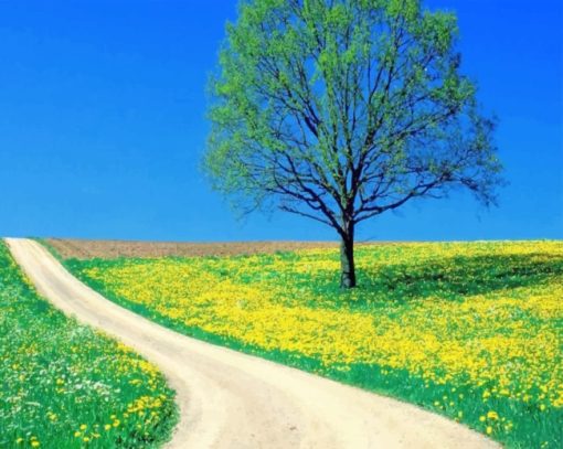 Tree Field paint by numbers