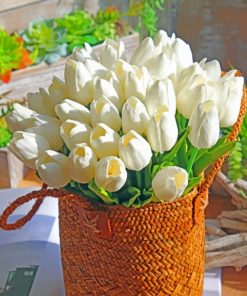 Tulips Basket paint by numbers