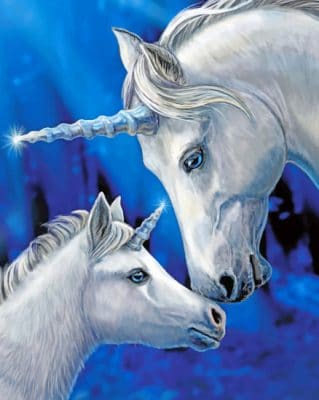 Unicorn And Baby paint by numbers