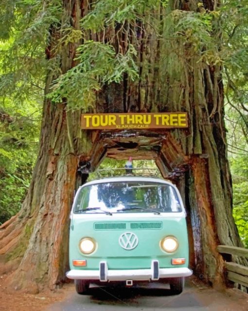 VW Through Chandelier Tree paint by numbers