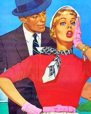 Vintage Couple paint by numbers