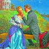 Vintage Romantic Couple paint by numbers