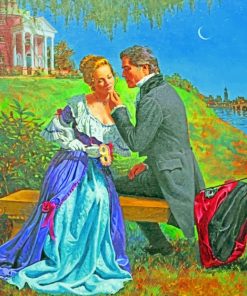 Vintage Romantic Couple paint by numbers