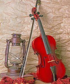 Violin And Lantern Still Life paint by numbers