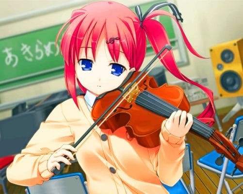 Violinist Anime Girl paint by numbers